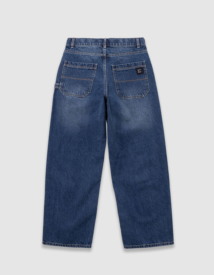 jeans larghi blu stile carpentiere per ragazzi