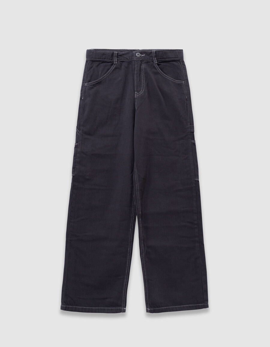 jeans cargo grigi stile carpentiere per ragazzi
