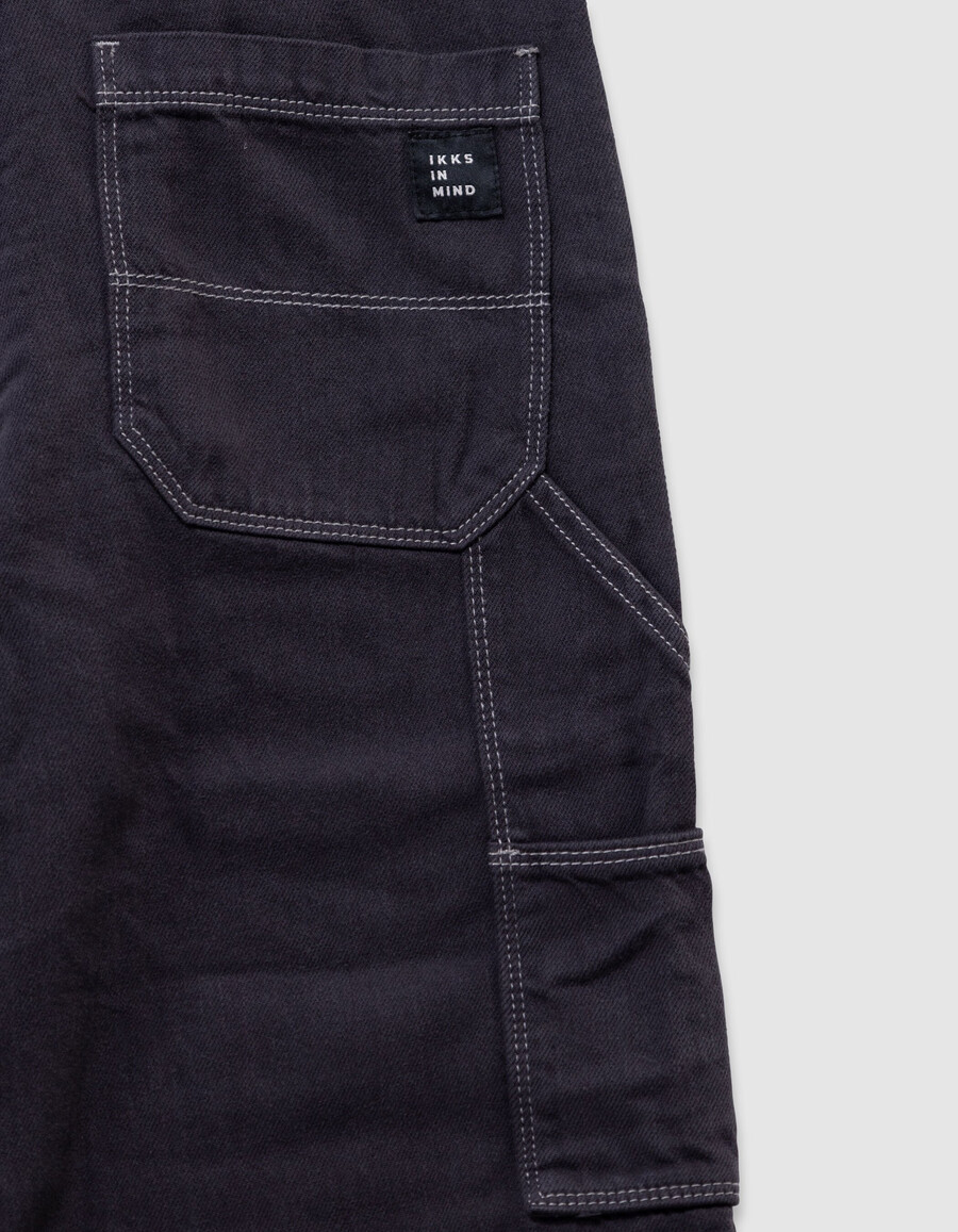 jeans cargo grigi stile carpentiere per ragazzi