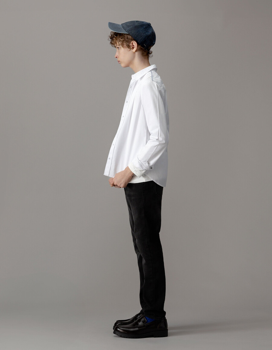 jeans slim lavati grigi da ragazzo