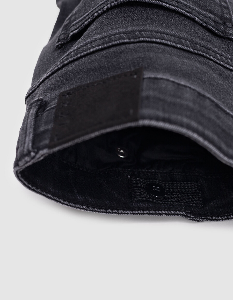 jeans slim lavati grigi da ragazzo