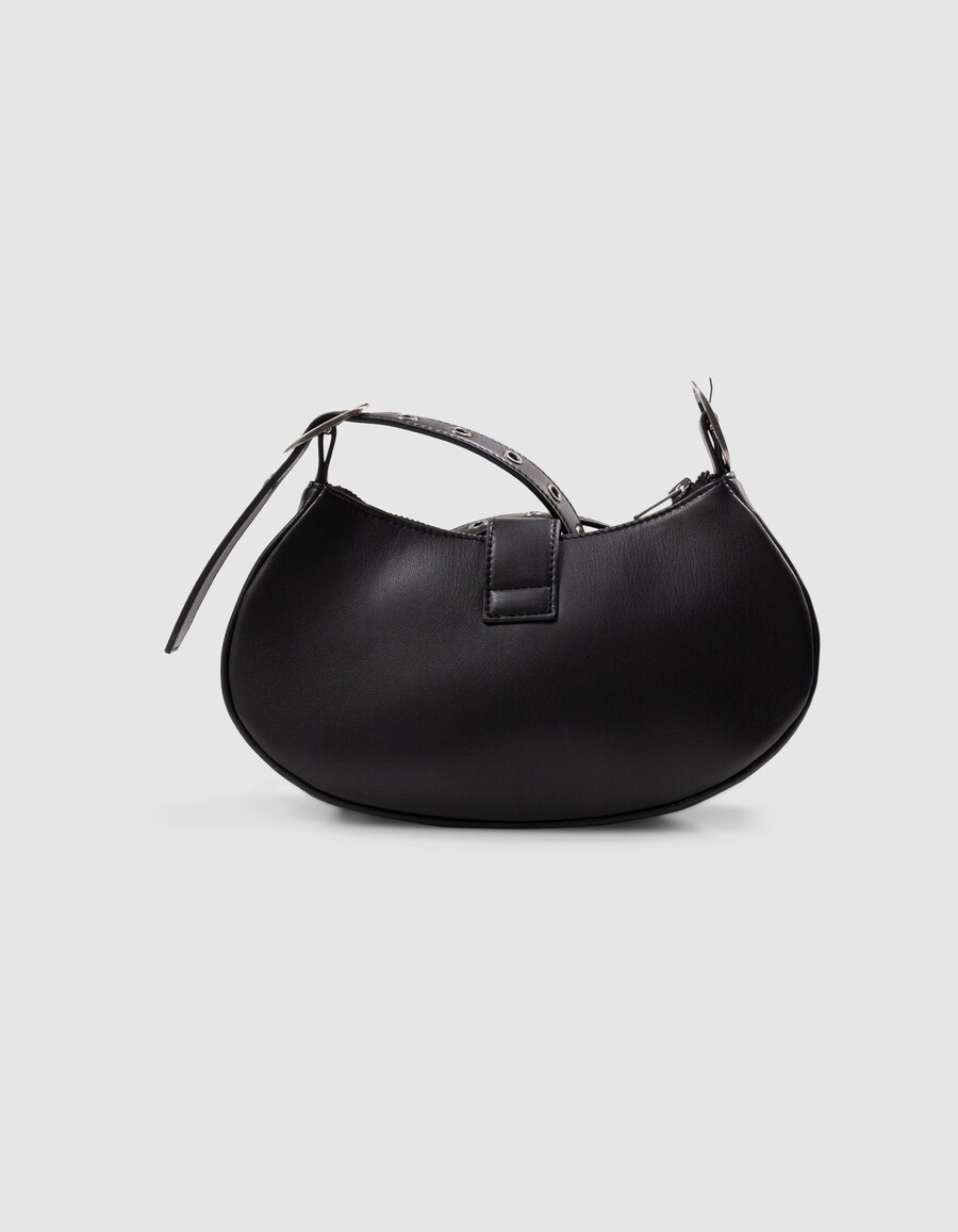 borsa nera con borchie per ragazze