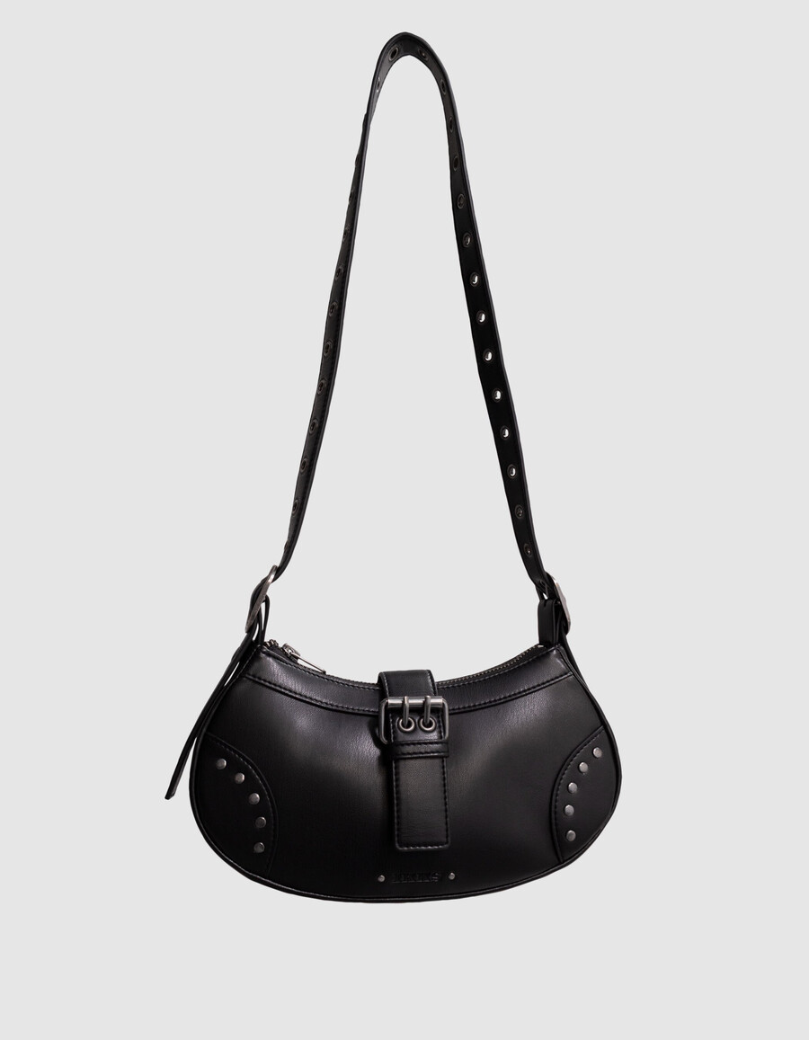 borsa nera con borchie per ragazze