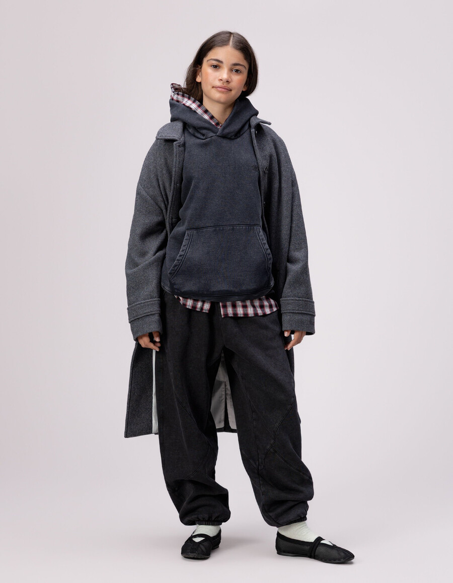 cappotto lungo grigio per ragazze