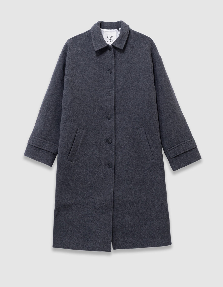 cappotto lungo grigio per ragazze