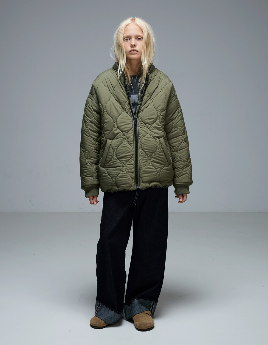 parka nero 3 in 1 e giacca imbottita con fodera in pelliccia