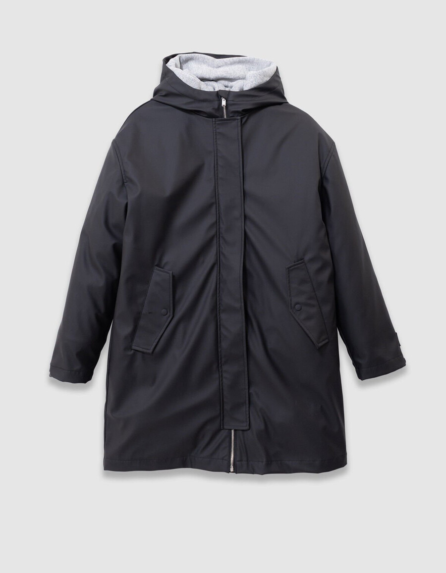 parka nero 3 in 1 e giacca imbottita con fodera in pelliccia