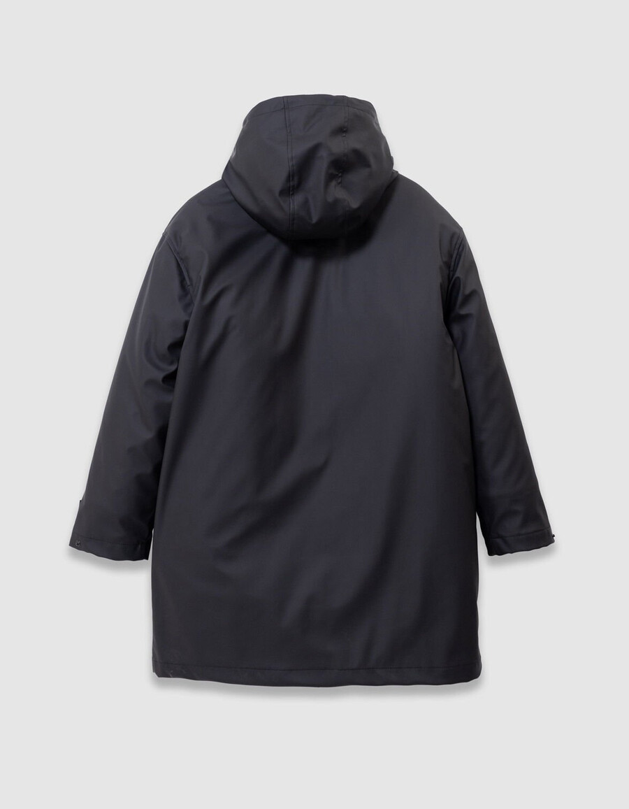 parka nero 3 in 1 e giacca imbottita con fodera in pelliccia