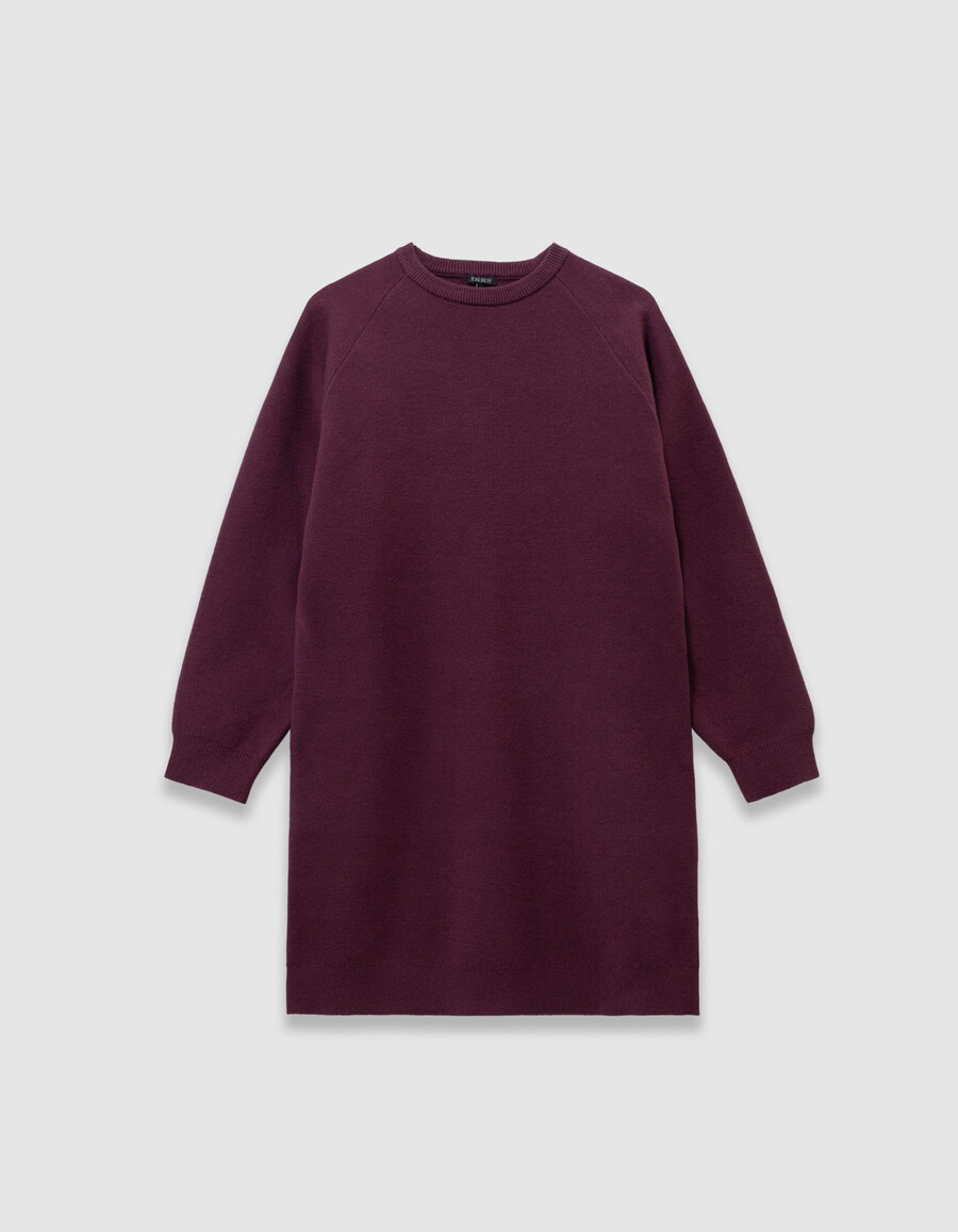 abito in maglia bordeaux per bambine