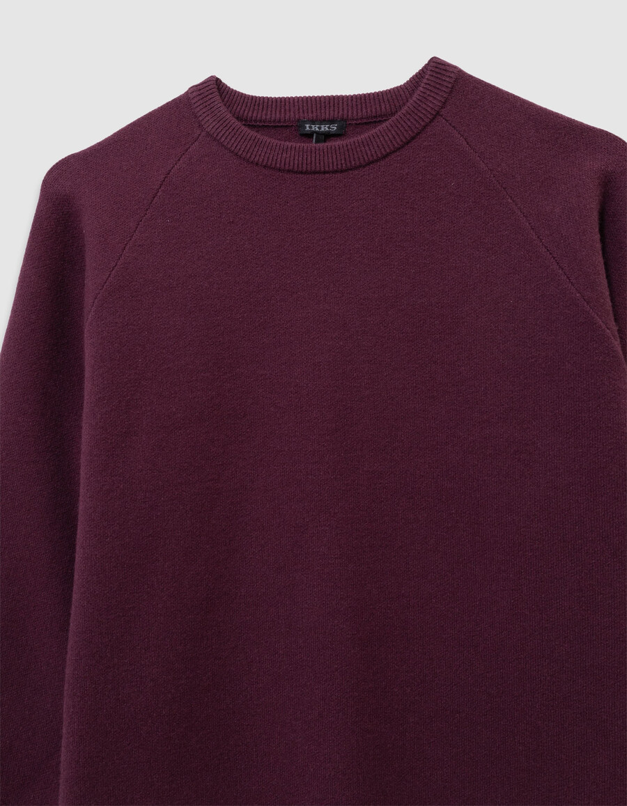 abito in maglia bordeaux per bambine
