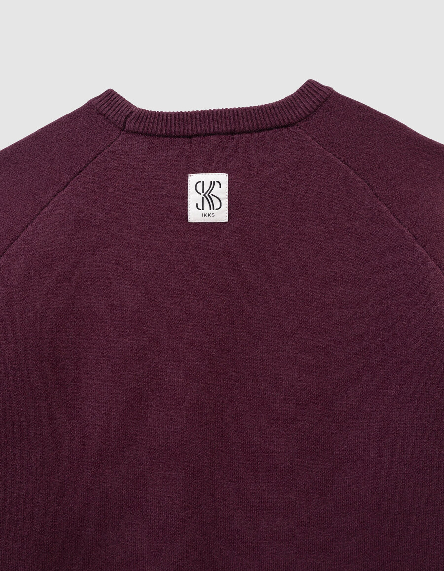 abito in maglia bordeaux per bambine