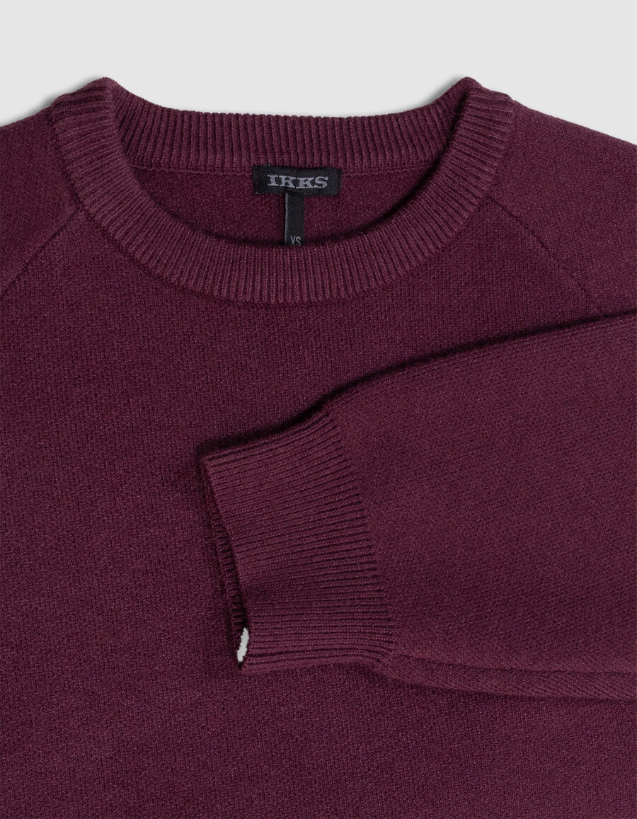 abito in maglia bordeaux per bambine