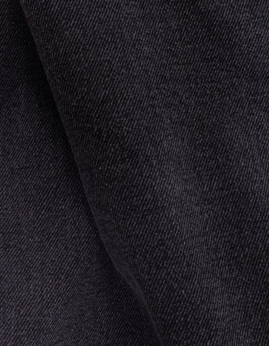 abito midi con spacchi in denim grigio per bambine