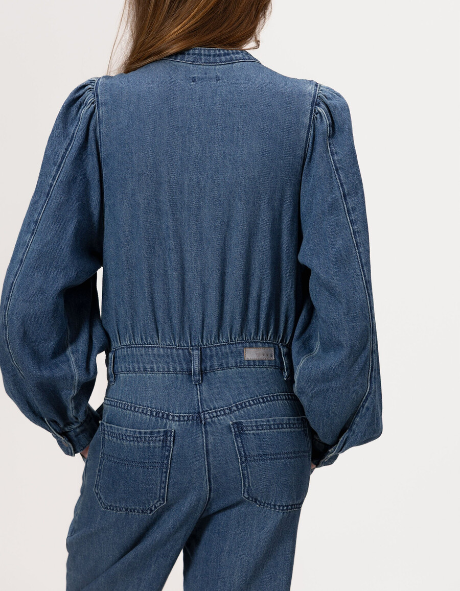 tuta in denim blu per bambine