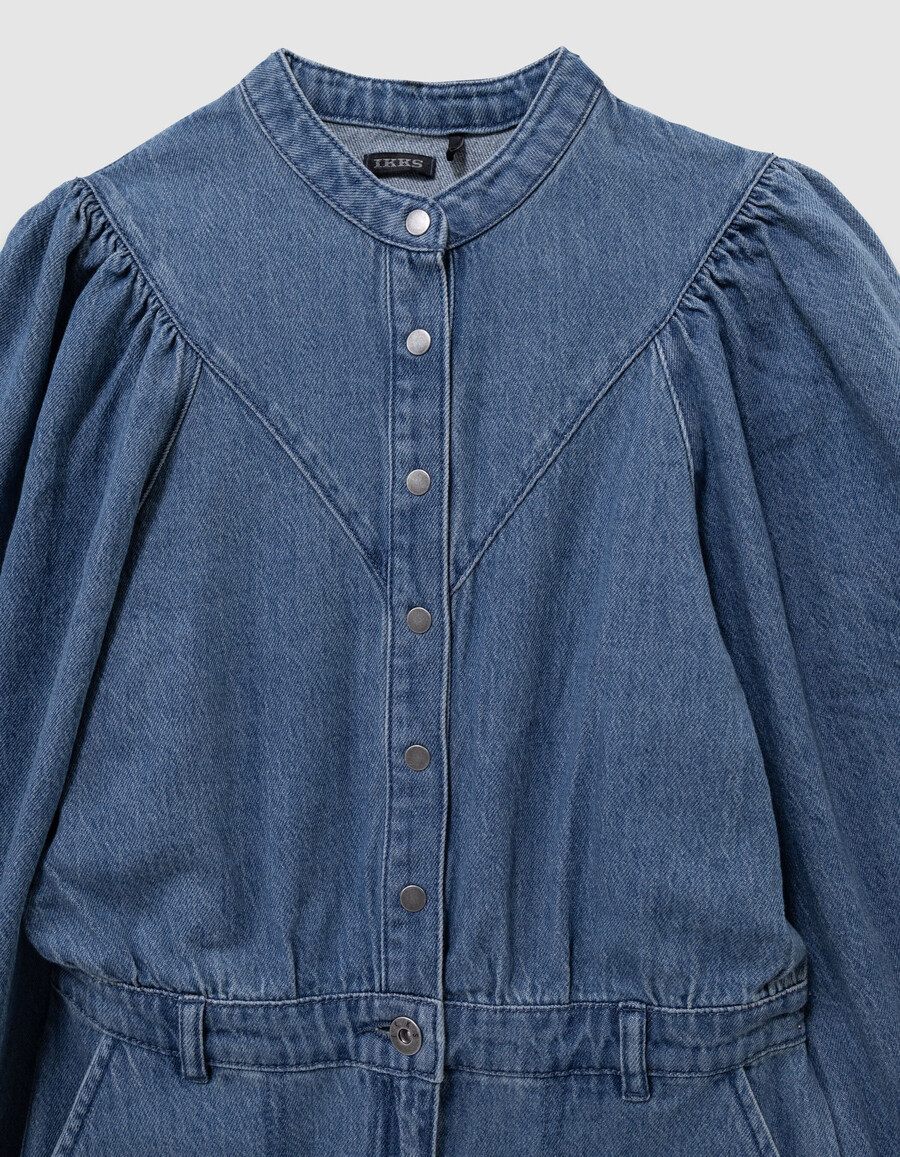 tuta in denim blu per bambine