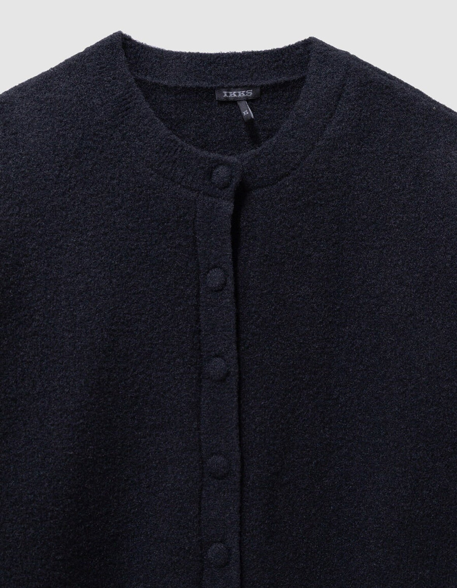 cardigan nero in morbida maglia con bottoni per bambine