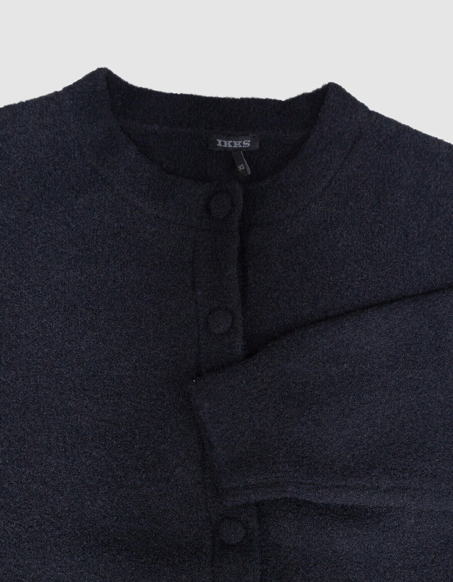 cardigan nero in morbida maglia con bottoni per bambine
