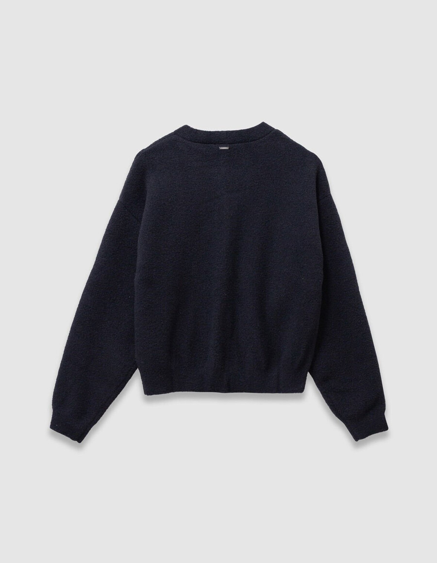 cardigan nero in morbida maglia con bottoni per bambine
