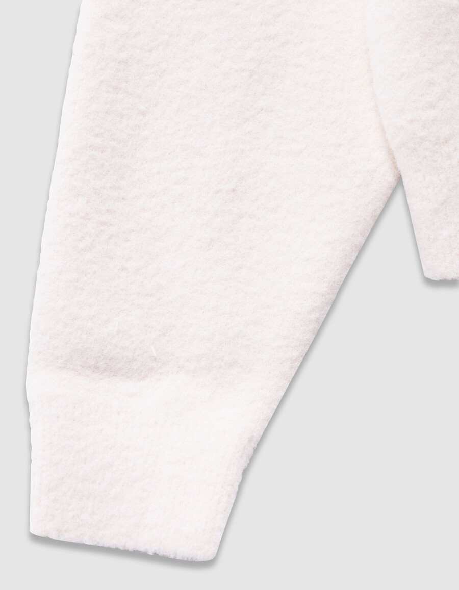 cardigan beige con bottoni in morbida maglia per bambine