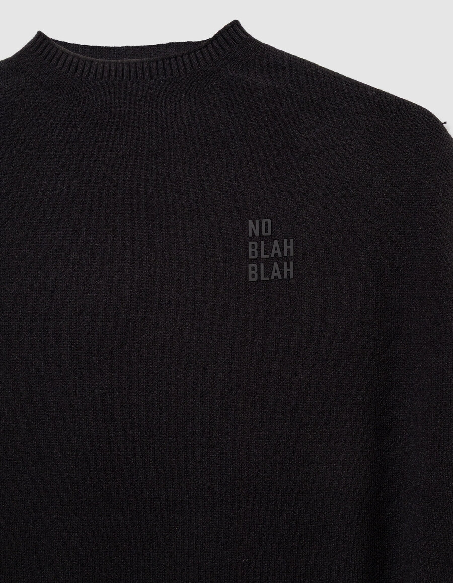 maglione nero senza maniche in maglia per ragazze