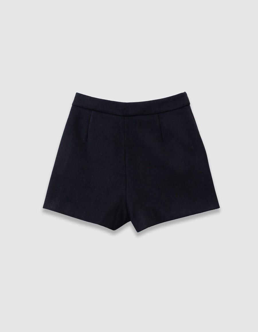gonna-pantalone nera in lana per ragazze