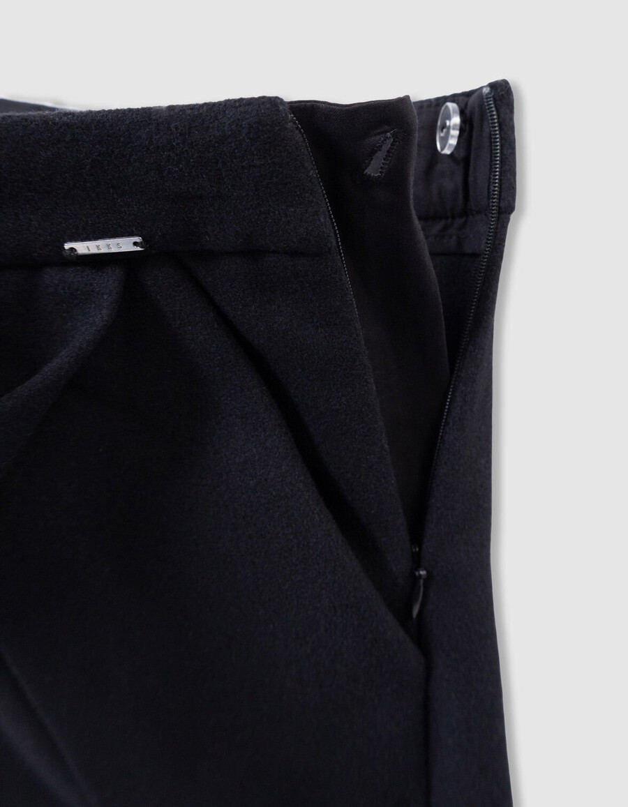 gonna-pantalone nera in lana per ragazze