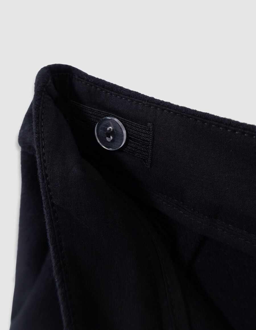 gonna-pantalone nera in lana per ragazze