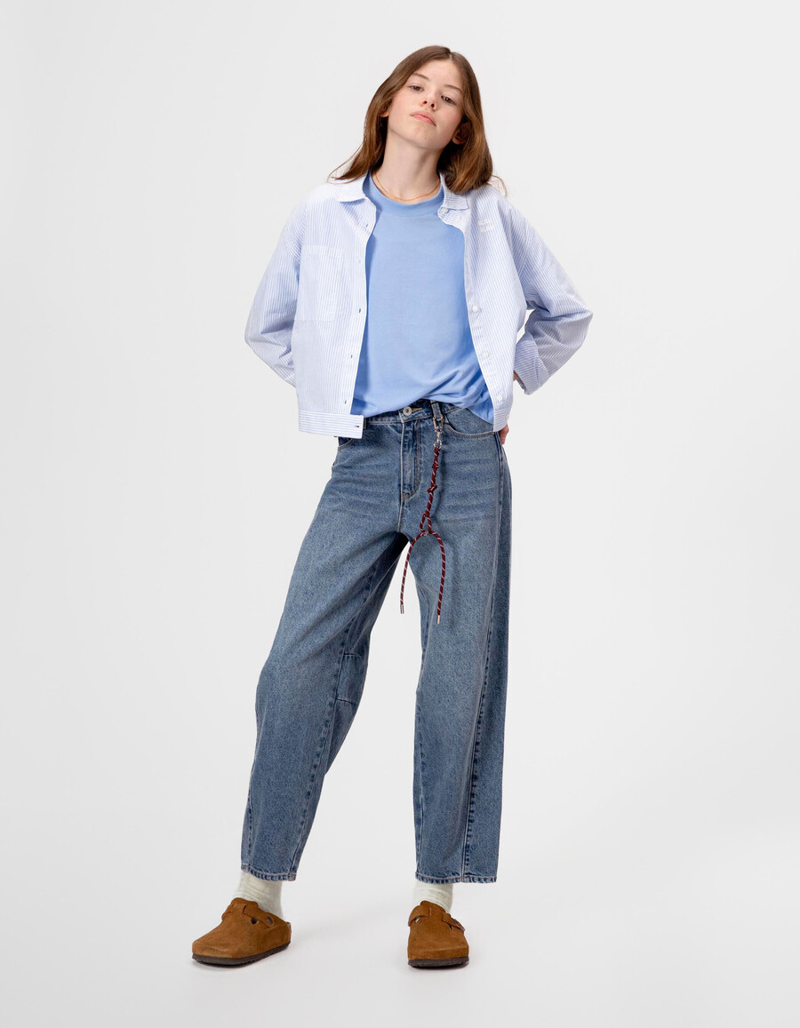 giacca spirit con camicia a righe blu per ragazza