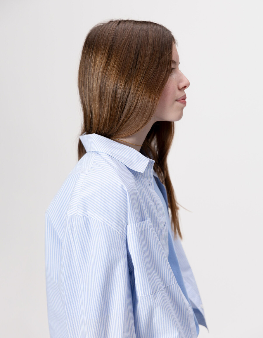 giacca spirit con camicia a righe blu per ragazza