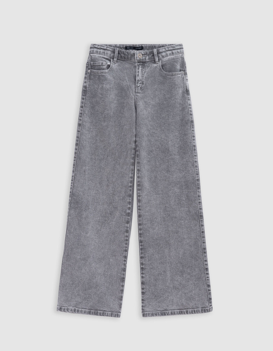jeans grigi lavati larghi per ragazza