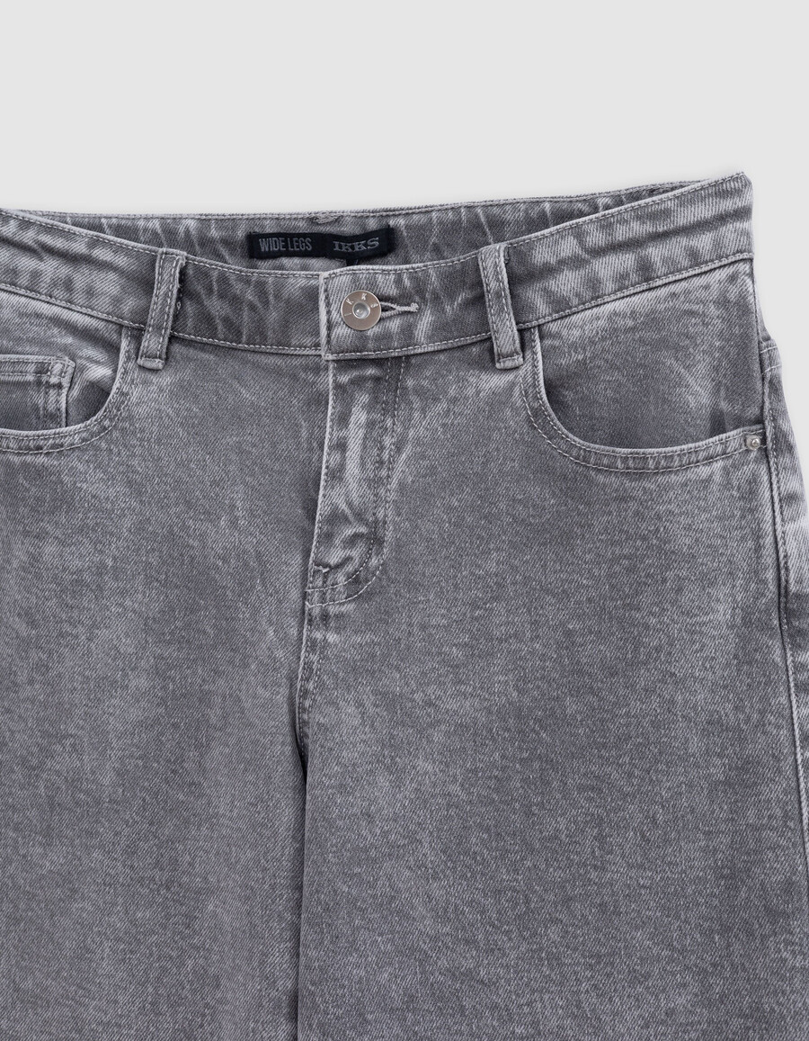 jeans grigi lavati larghi per ragazza