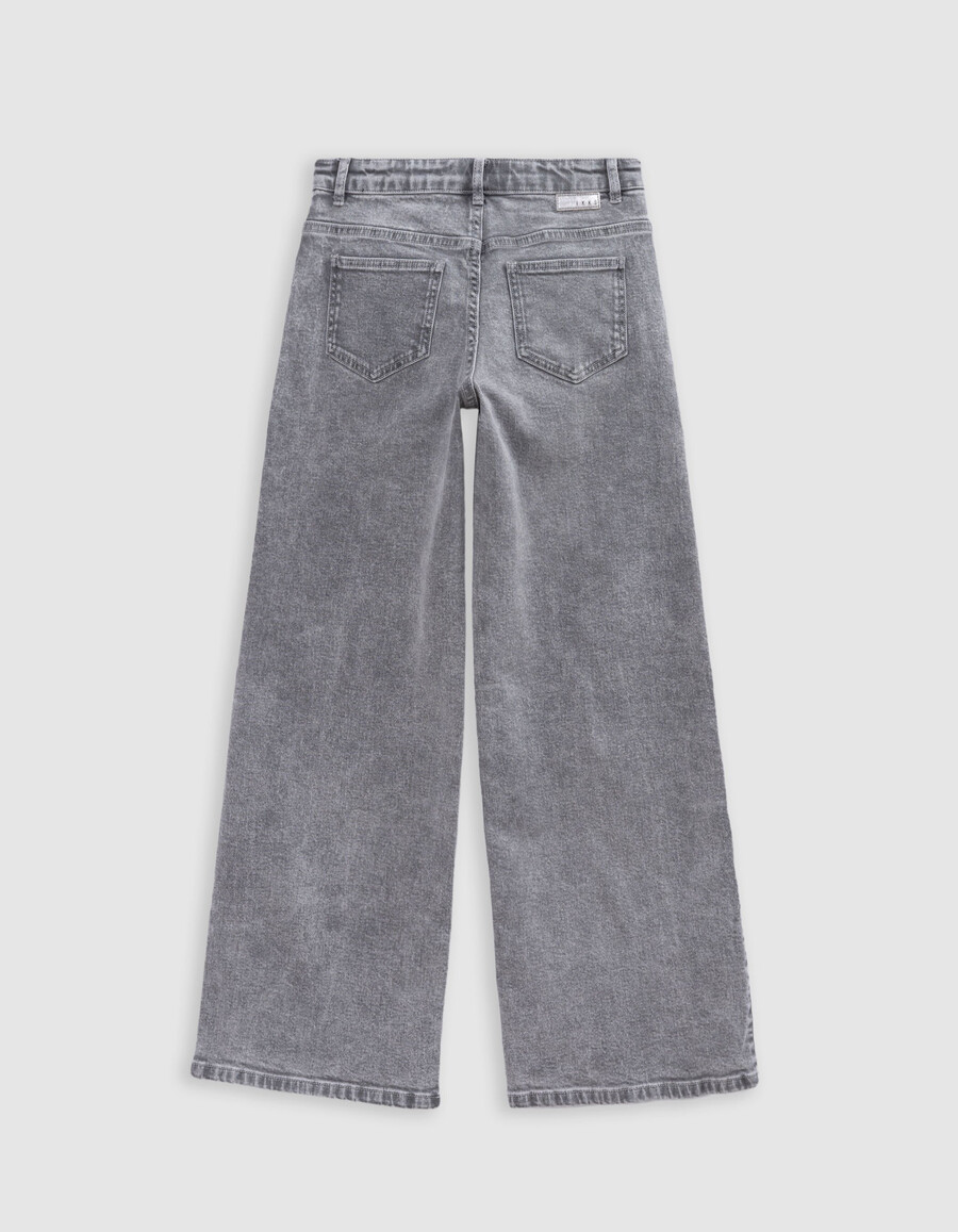 jeans grigi lavati larghi per ragazza