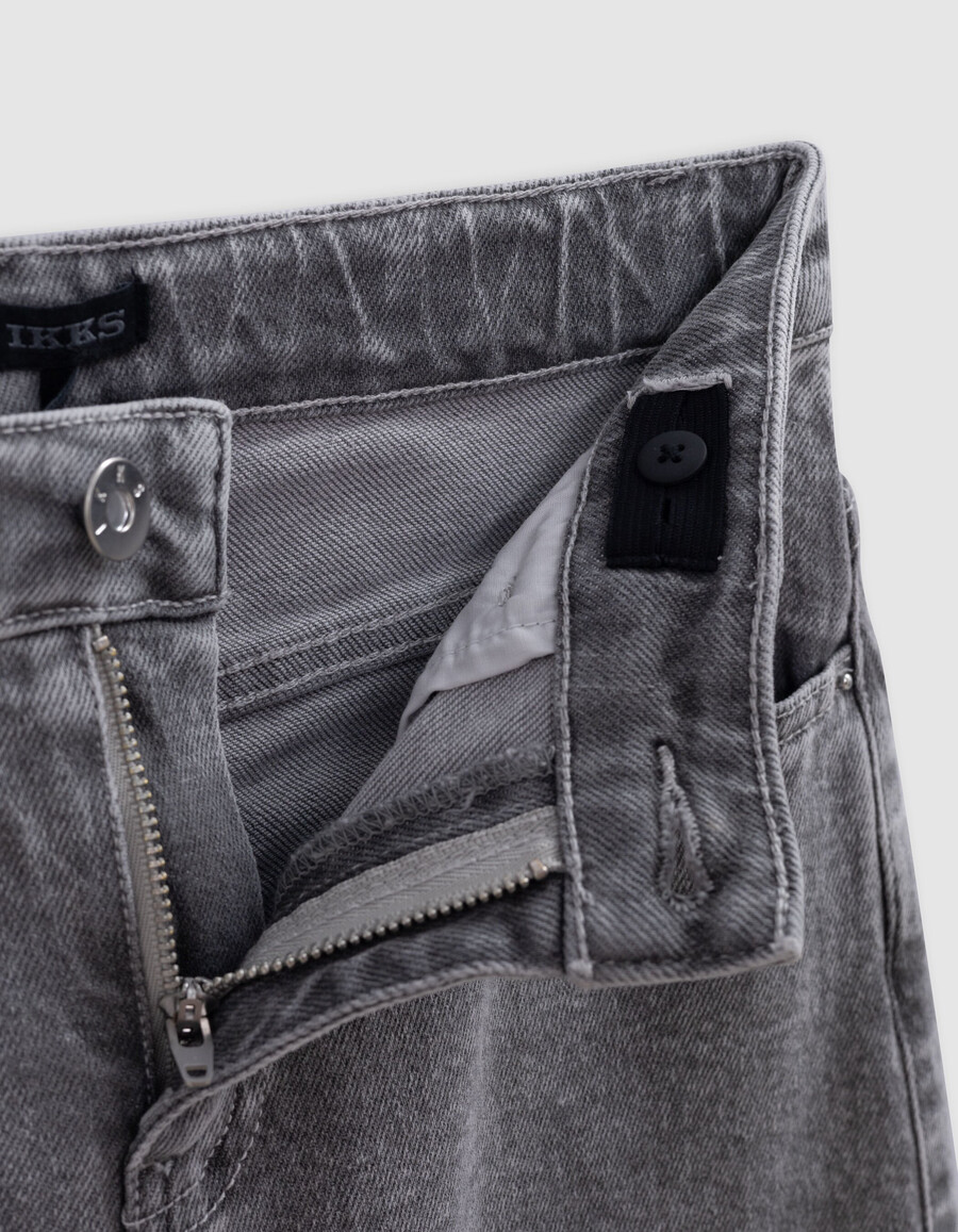 jeans grigi lavati larghi per ragazza