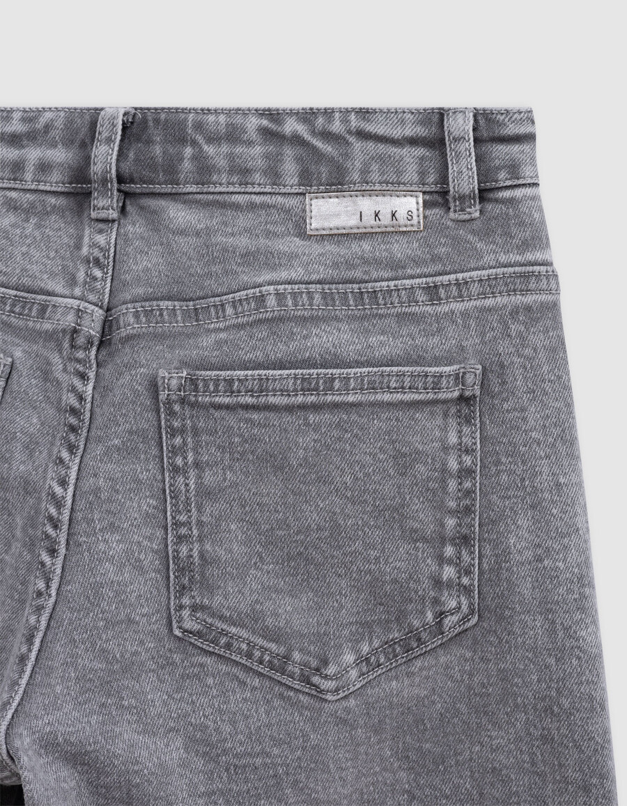 jeans grigi lavati larghi per ragazza