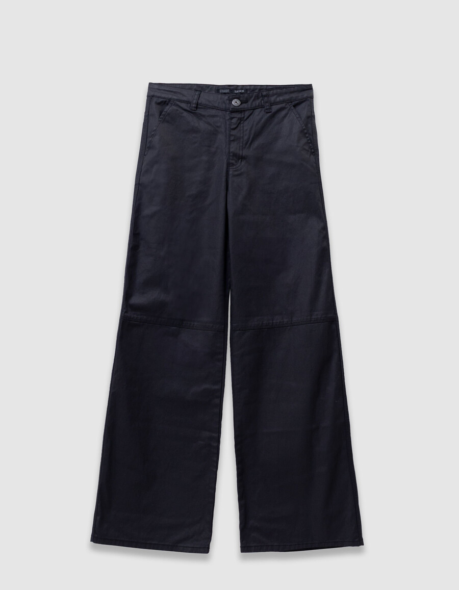 jeans dritti rivestiti neri da bambina