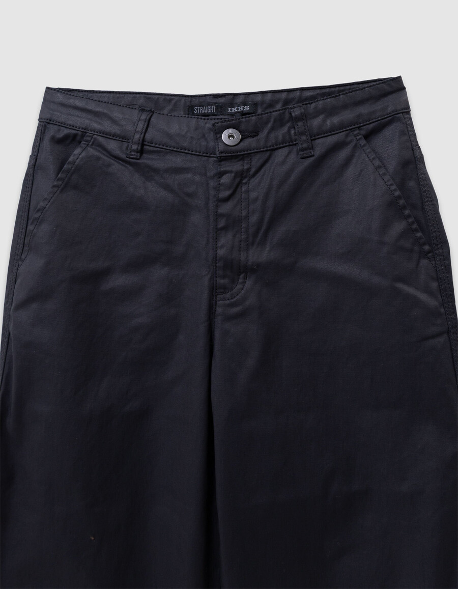 jeans dritti rivestiti neri da bambina