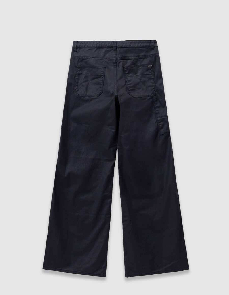 jeans dritti rivestiti neri da bambina
