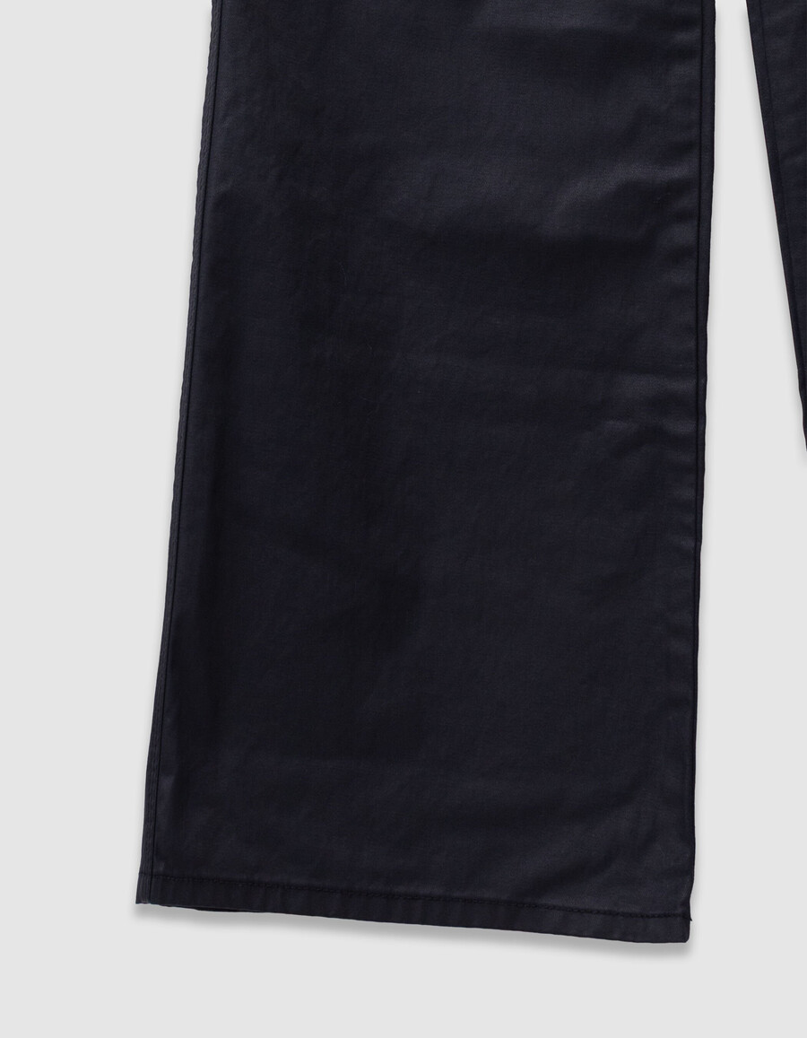 jeans dritti rivestiti neri da bambina