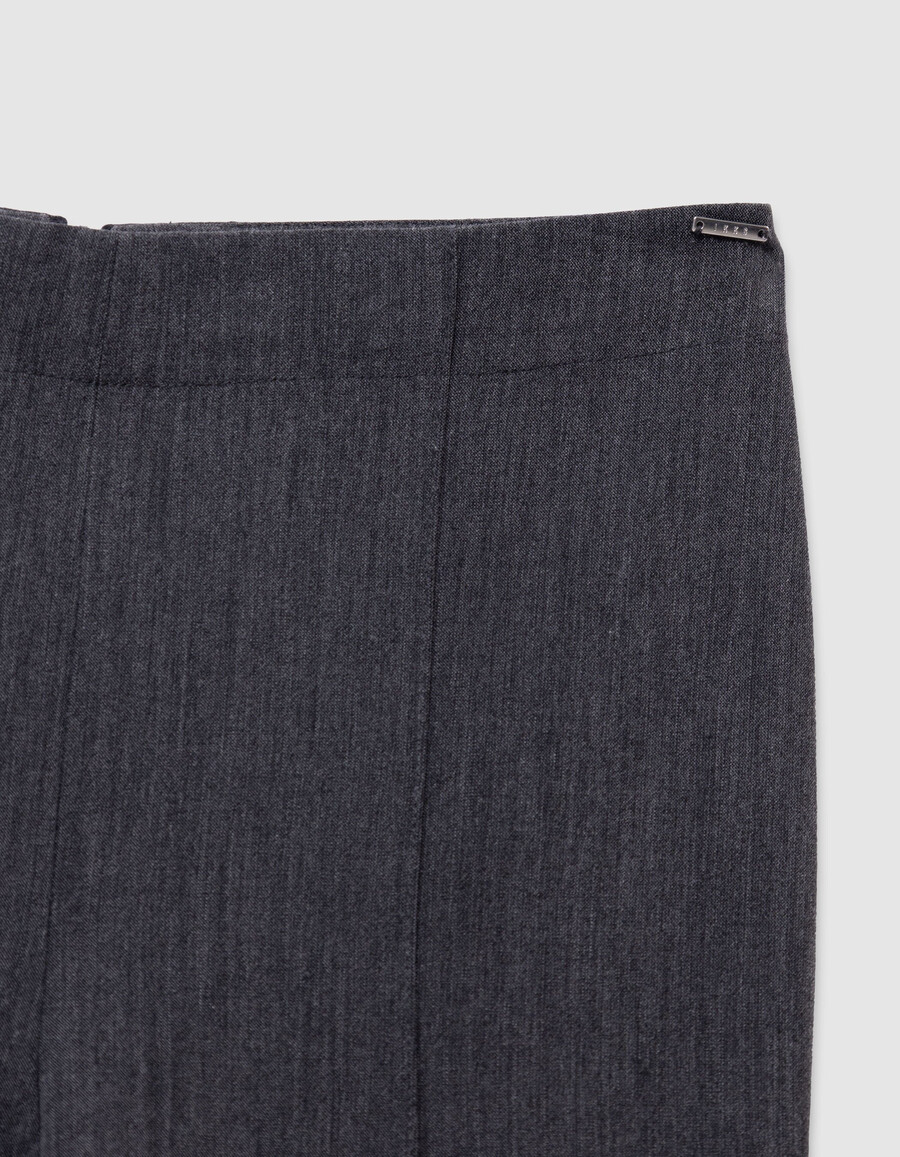 pantaloni svasati grigi 2 in 1 per bambine con gonna rimovibile