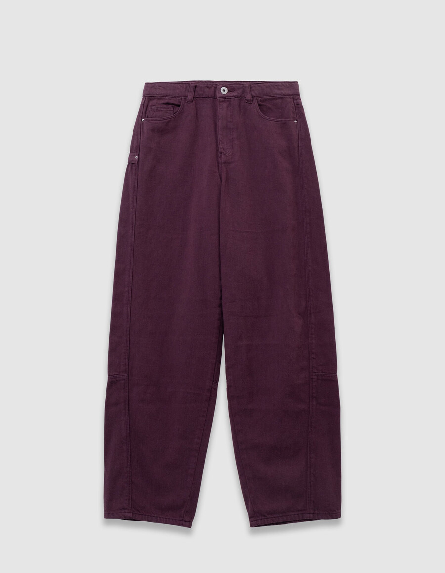 jeans a palloncino bordeaux da bambina