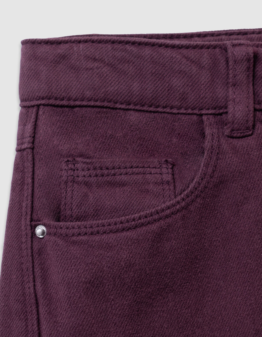 jeans a palloncino bordeaux da bambina