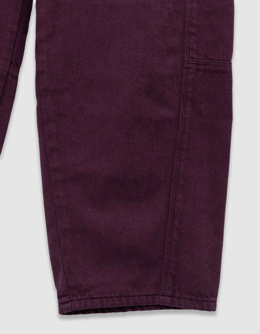 jeans a palloncino bordeaux da bambina