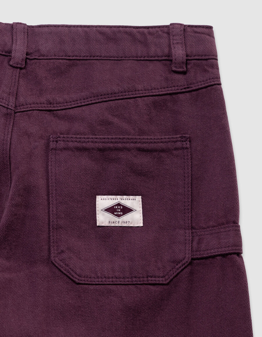 jeans a palloncino bordeaux da bambina