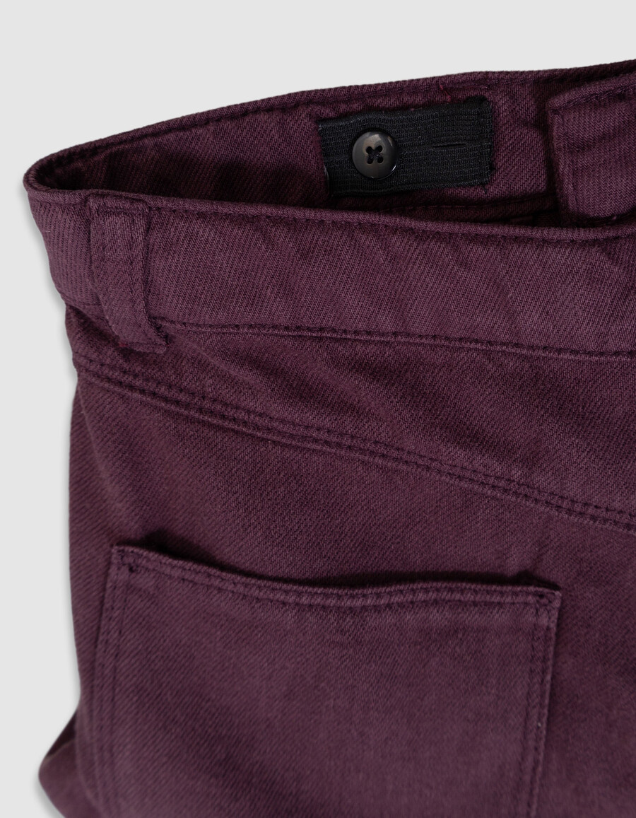 jeans a palloncino bordeaux da bambina