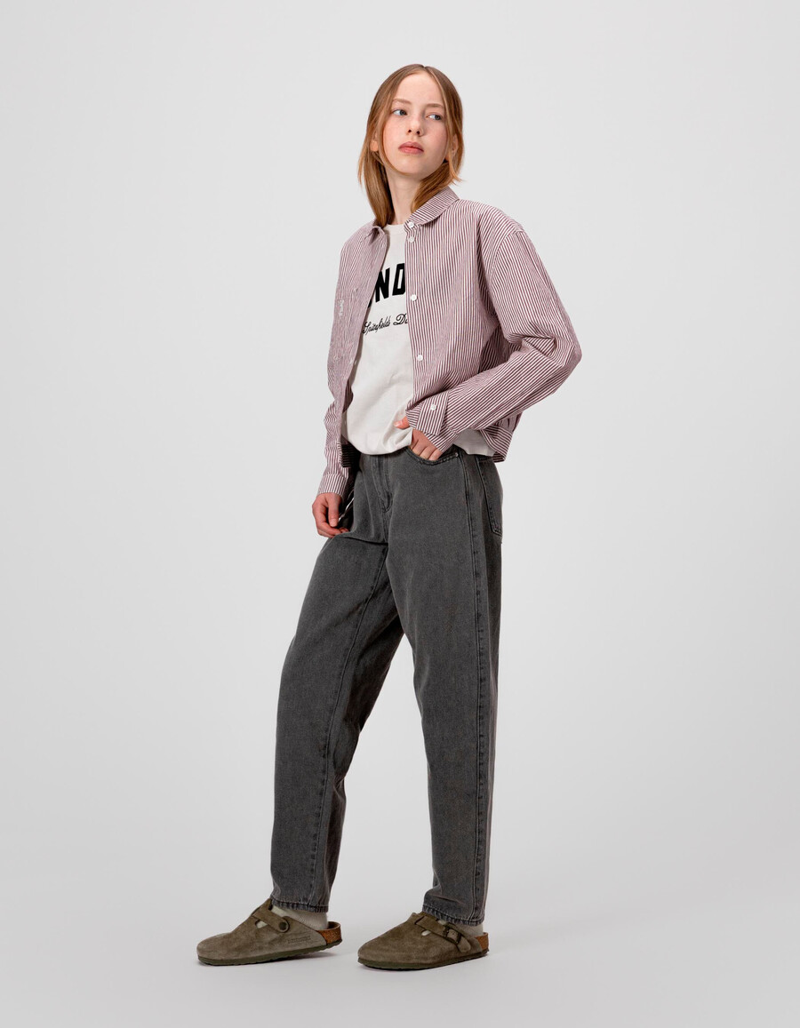 jeans gaucho grigi da bambina