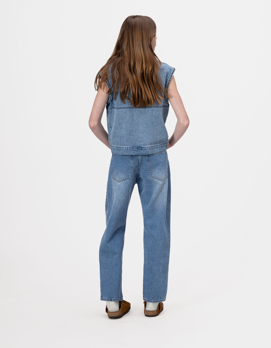jeans gaucho blu da bambina