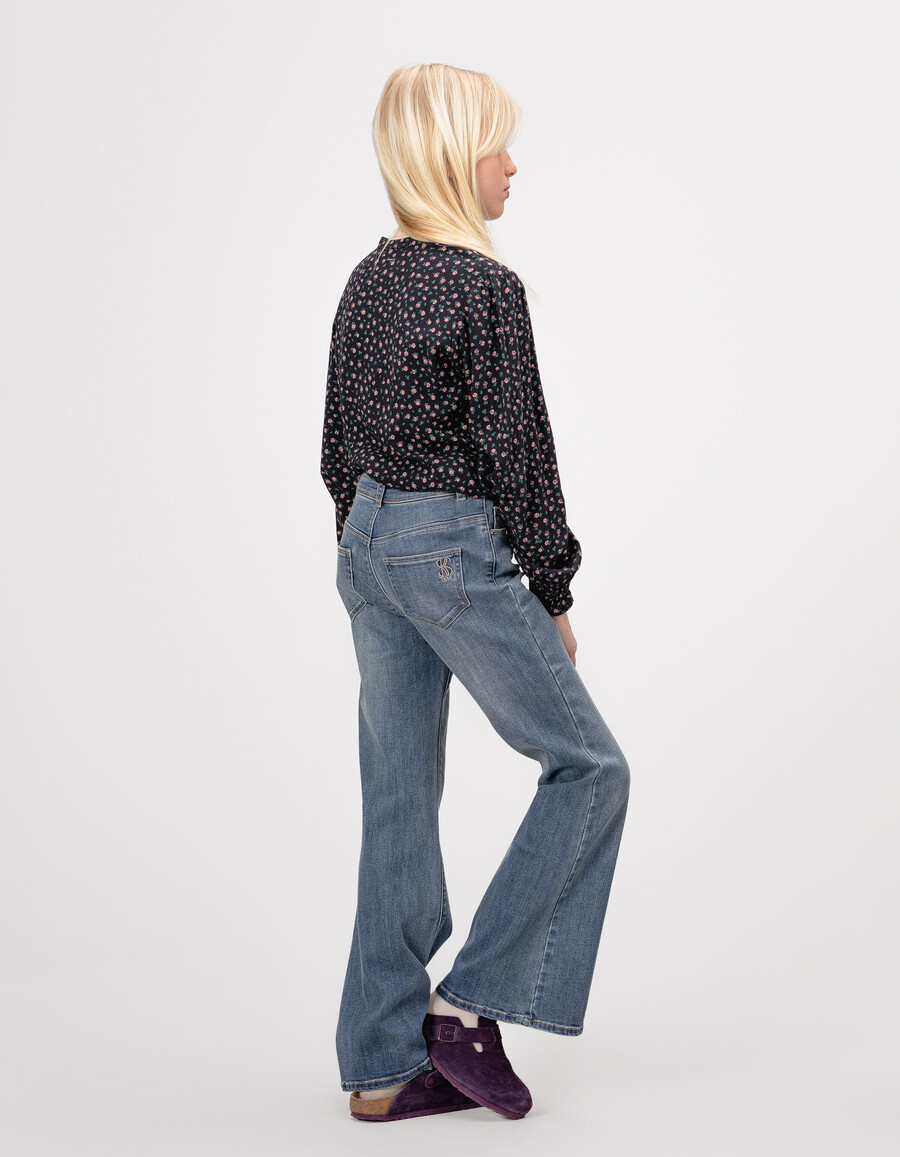 jeans svasati blu sbiaditi da bambina