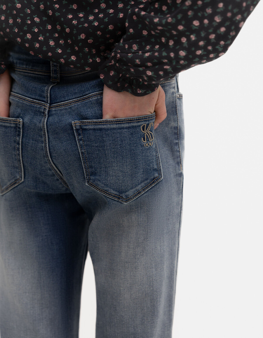 jeans svasati blu sbiaditi da bambina