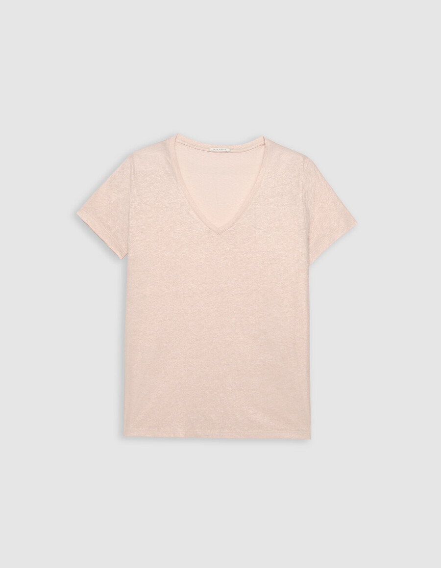 maglietta a maniche corte da donna vestibilità ampia colore rosa iridescente