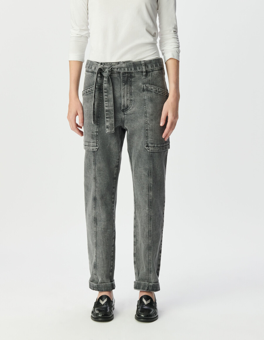 jeans cargo séléne 78 grigi da donna